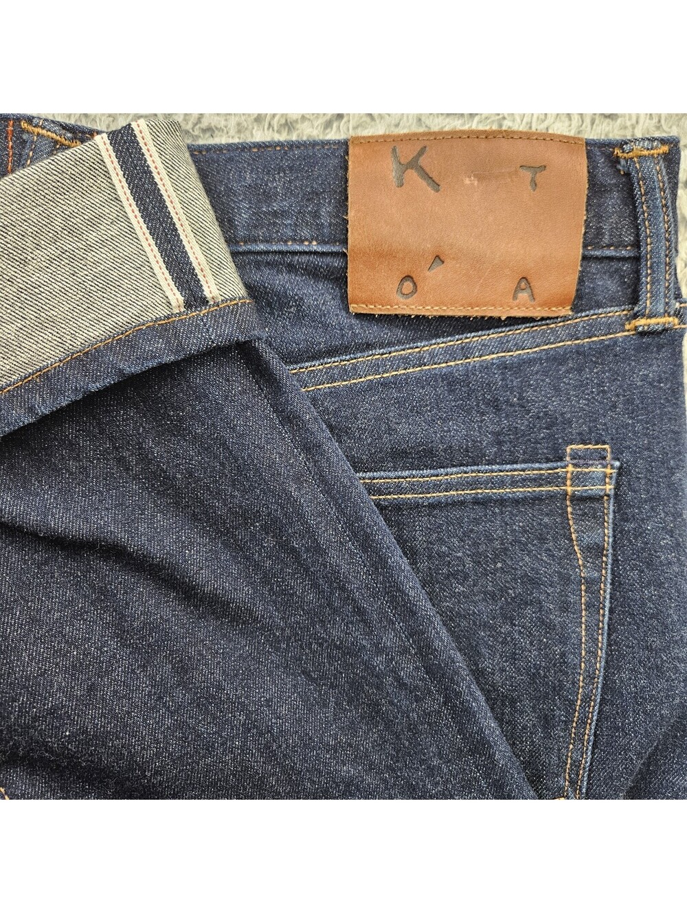 HIROSHI KATO Jeans Scissors Selvedge Slim Taper 32x28 (fits 33x28) Raw Indigo US
